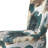 Abstract Pattern With Blue & Golden Textures II - Upholstered Contemporary Side Chair, Collage Art Accent Chair-86453420
