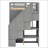 Functional Loft Bed With 3 Shelves