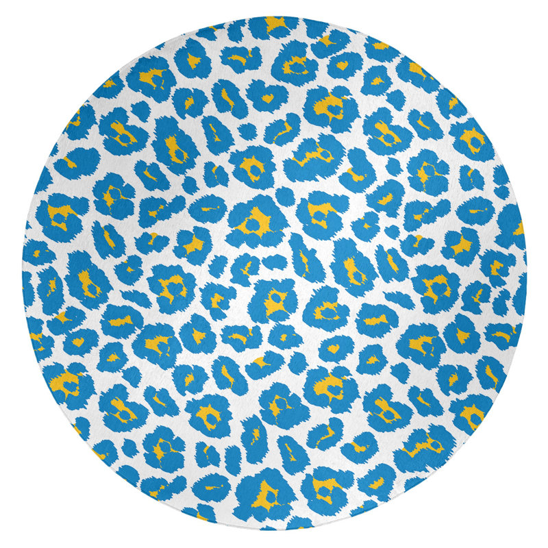 Animal Print Indoor Rug, Round 5'