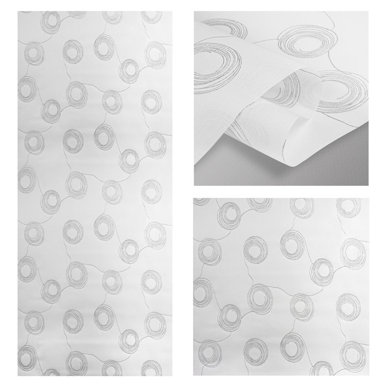 Rail extensible simple à 3 panneaux Sion blanc de 36 à 66 po de largeur, L 66 po x L 94 po