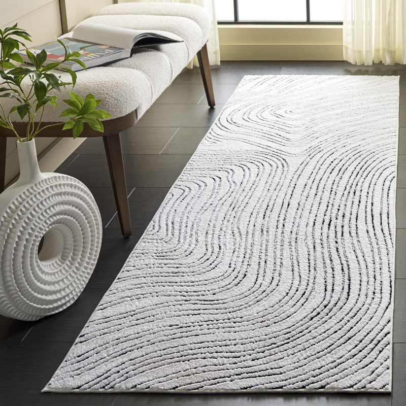 Versaillies 665 Performance Machine Washable Abstract Rug, 2'-6" X 8'-0" Runner