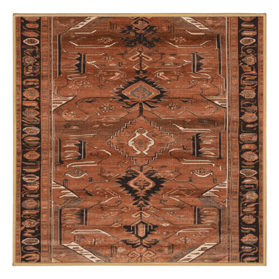 Tapis brun lavable à la machine
