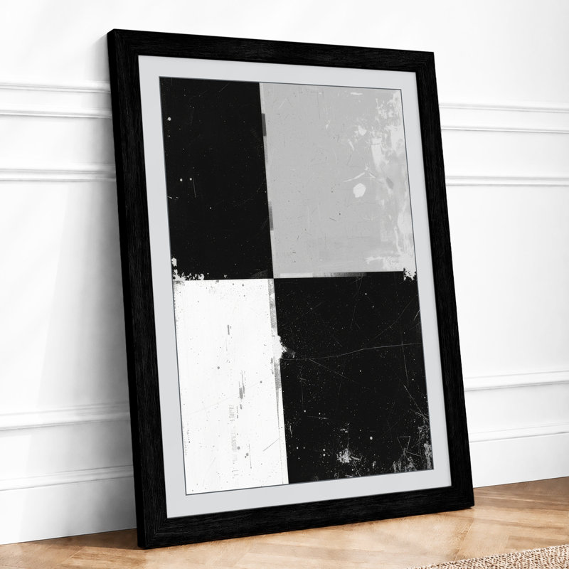 Four Quarters Minimalist - Print, Black, A4 - 29.7 x 21.0 cm