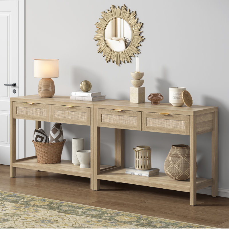 Chada 39.4'' Console Table, Light Brown