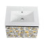 Meuble-lavabo mural 24 po avec lavabo en céramique et porte d'armoire à fermeture en douceur 24 po