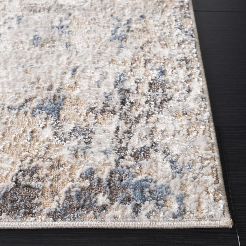 Quincy Performance Abstract Indoor/Outdoor Area Rug, Rectangle 9" x 12"