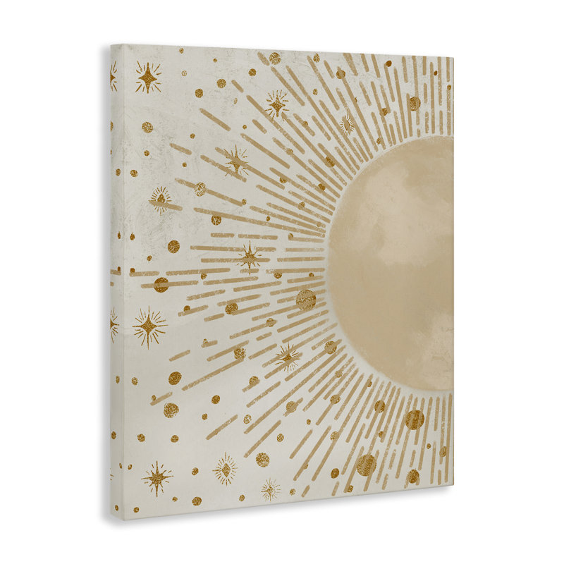 «Starry Sun Rays», art mural sur toile par Elizabeth Medley, H 30 po x l 24 po