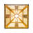17" Square Prairie Straw Flushmount