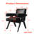 Mid-Century Modern 26.38"W Faux Leather Accent Chair, Vintage PU Leather Armchair with Solid Wood Frame and Upholstered Arms for Living Room, Bedroom & Office-1766231089
