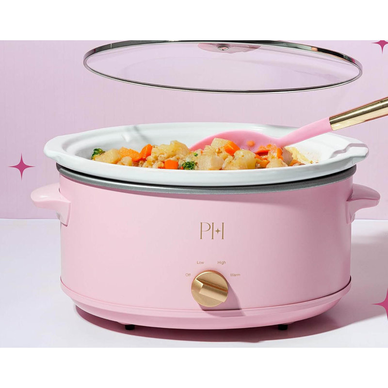 6-Quart Manual Slow Cooker, Pink