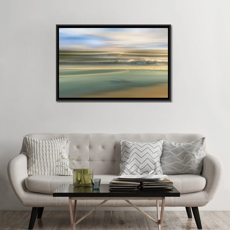 «Topaz Light», reproduction sur toile, H 18 po x l 26 po x P 1,5 po, Toile avec cadre noir, Pas de tapis