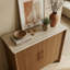 Armoire de rangement 35,4 "avec dessus en faux travertin Auris
