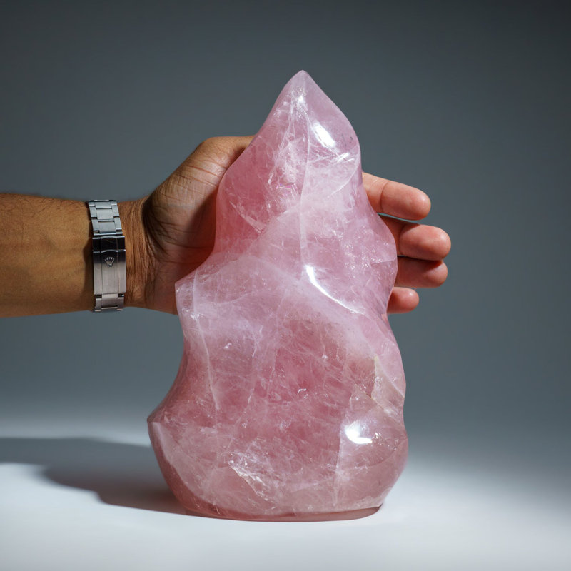 Polished Rose Quartz Flame Freeform from Brazil (8.5 lbs)