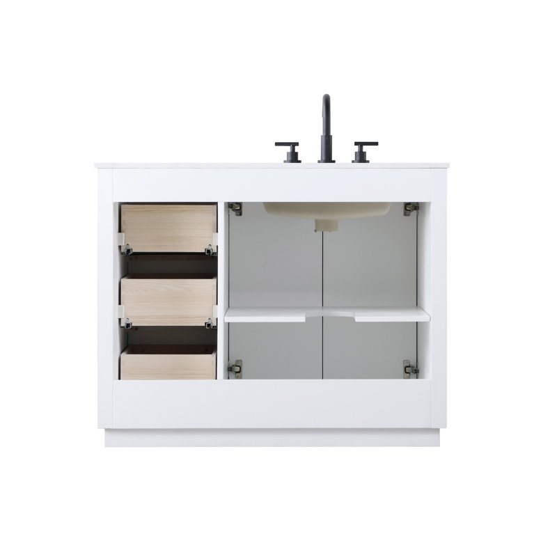 42 inch Single Bathroom Vanity, White