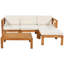 Ensemble de conversation modulaire avec canapé et coussins 5 pièces-775319397