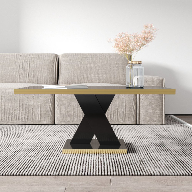 Table basse Pehrson Dilshod, Noir, Noir / or