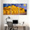«Abstract Starry Night Church», ensemble de 3 reproductions d'art sur toile