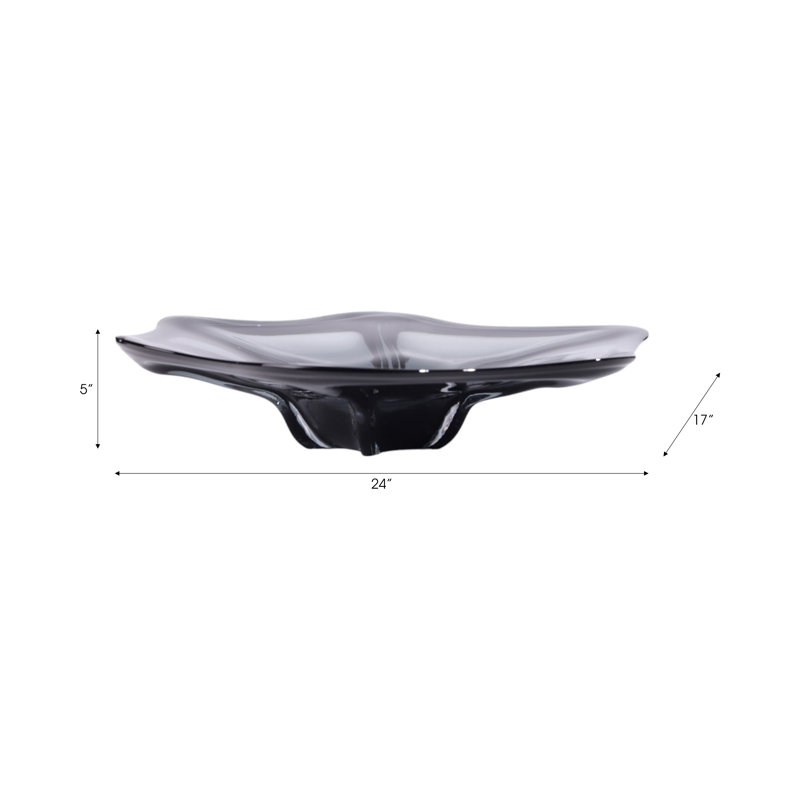 Handmade Glass Decorative Bowl, Blue