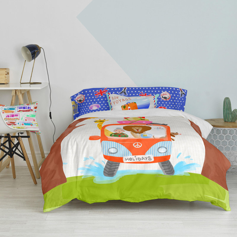 Norris Animals Toddler Bedding Set, 155 cm W x 220 cm L