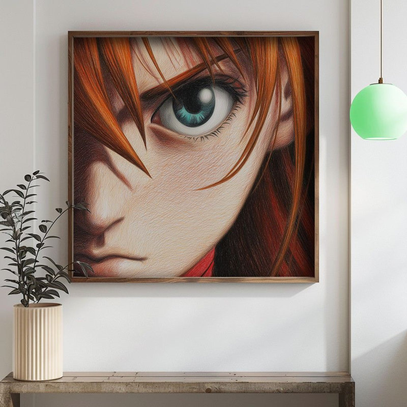 Peinture décorative en panneau de fibres à densité moyenne, 19.69" H x 19.69" W