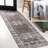 Alanya Ornate Medallion Machine-Washable Brown/Light Gray Rug-1048308462