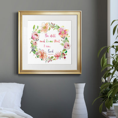 " Floral Scripture Wreath I "