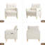Fauteuil capitonné moderne en chenille avec poches de rangement l 31 po George-319322569