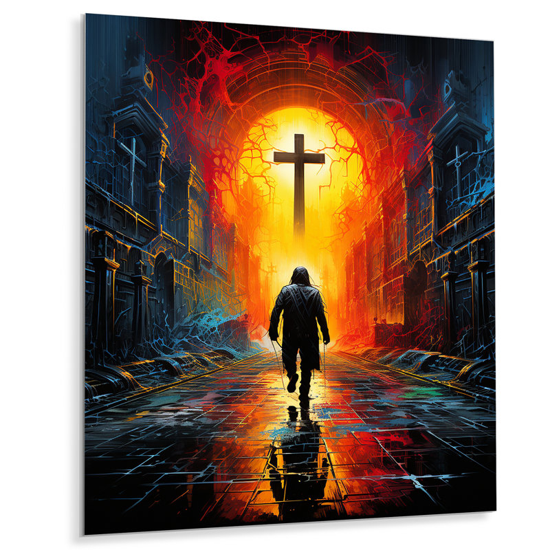 Art mural en métal Jesus, H 32 po x l 16 po x P 1 po