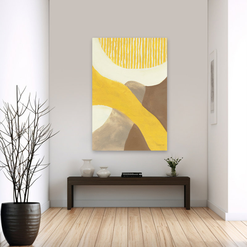 Art abstrait abstrait et brun VI rétro, H 60 po x l 40 po