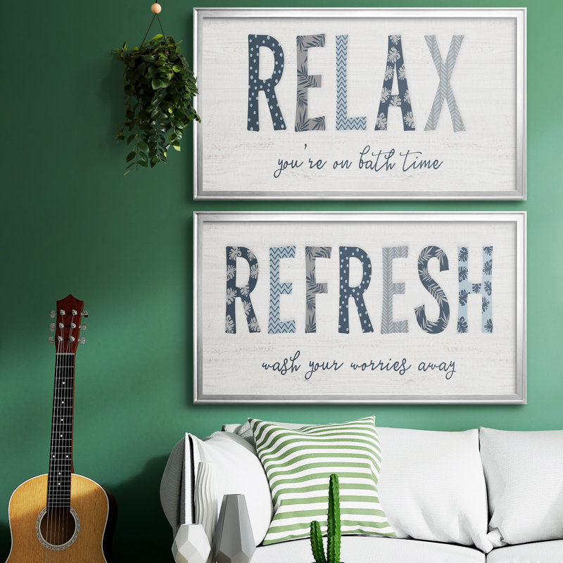" Relax " 2 - Pieces, 14.5" H x 53" W x 1.5" D, Black