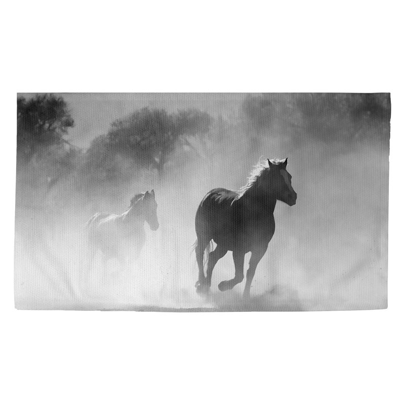 Paillasson d’intérieur galloping à cheval dobby Artoria, Rectangulaire 7 pi 2 po x 5 pi 4,5 po