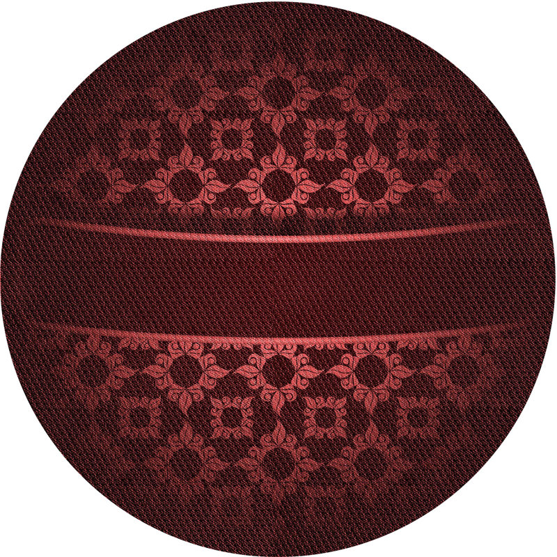 Floral Indoor Rug, Round 8'