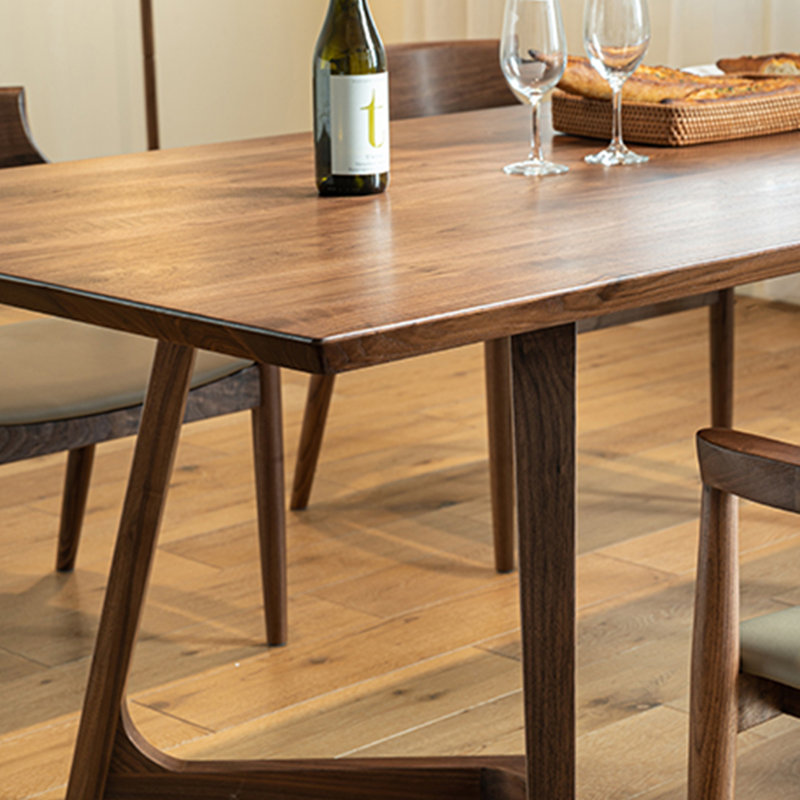 Walnut Solid Wood Dining Table, 35.43" W x 78.74" L
