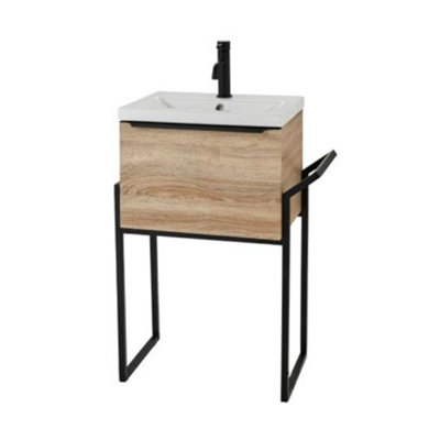 Clifton 600mm Wall Mounted Single Bathroom Vanity with Vitreous China Basin