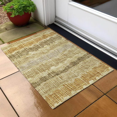 Rectangle Malek Indoor/Outdoor Area Rug with Non-Slip Backing