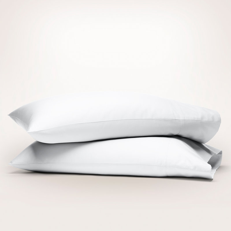 Sharyan 100% Cotton Percale Pillow Case, White