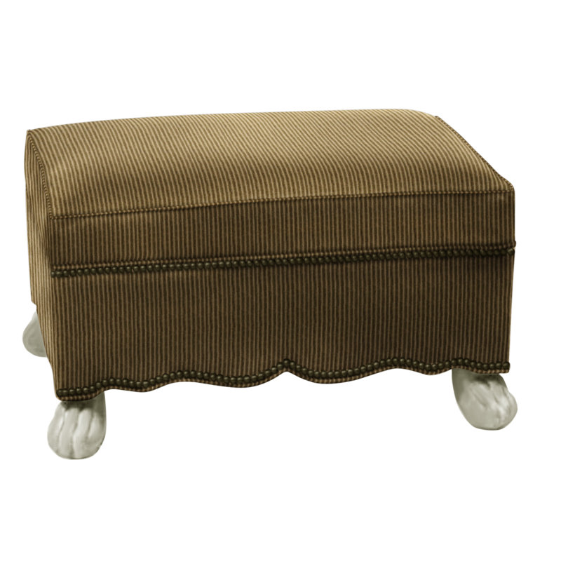 Ottoman, Performance Twill Natural, Brushy Bayou