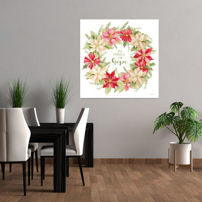 Art contemporain de la fleur de poinsettia The Thrill Of Hope