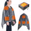 Poncho chauffant usb 59 po x 31 po - châle électrique portable avec fermeture à glissière et 3 réglages de chaleur, 8 zones de chauffage, flanelle lavable à la machine pour le bureau à domicile