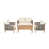 Teak Finish/Gray Rope