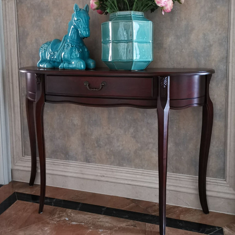 Console de style américain en bois massif rétro., Marron foncé