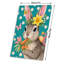Joli drapeau floral lapin, pour intérieur et extérieur, L 70 x l 47