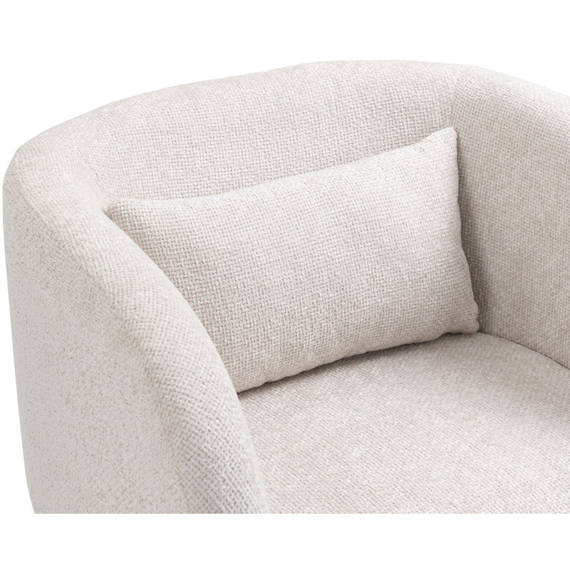 Jenie 29'' Wide Armchair, Cream Chenille Fabric