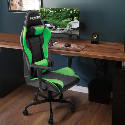 Homall High-Back Adjustable Reclining Ergonomic Faux Leather PC & Racing Game Chair