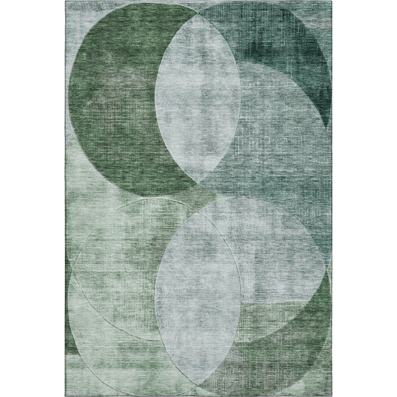 Premium Machine Washable Alves AMF1140 Geometric Rug, Rectangle 3' x 5'