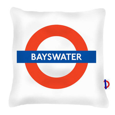 Bayswater Tube Station London Transport Cushion
