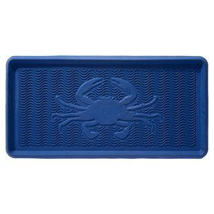 Tapis d'extérieur antidérapant en caoutchouc Blue Crab 32 po x 16 po