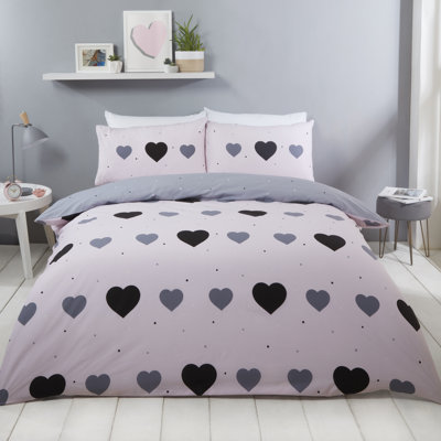 Ferreby Cotton Blend Dots Duvet Cover Set with Pillowcases