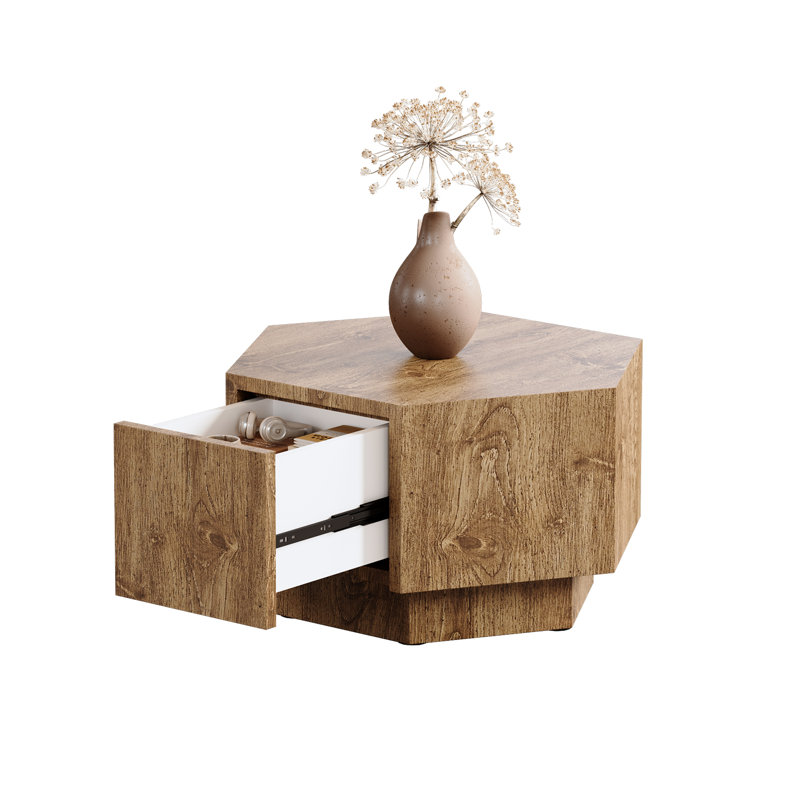 Hexagonal Coffee Table With Drawer
