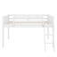 Lit mezzanine bas simple en bois avec échelle pratique-190132239